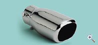 TS-10 Rally exhaust pipe 94x76 mm