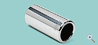TS-19XL stainless 80 mm exhaust pipe