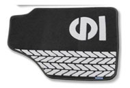 Sparco road blacknwhite car mats set