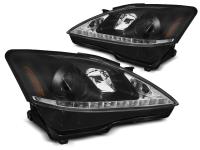 Pair DRL Black Projectors no CE approval headlights