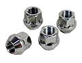 Set 4 steel nuts 14x1.5 thread 19mm hex conical