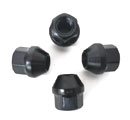 Set 4 steel nuts 12x1.55 thread 19mm hex conical