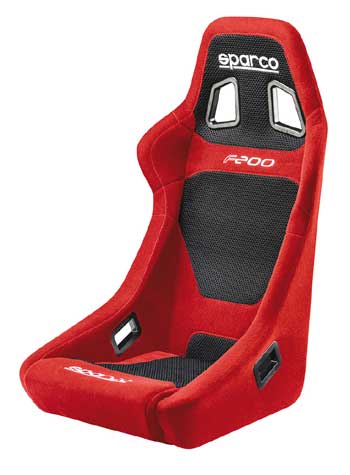 Sedile monoscocca Sparco F200 Rosso
