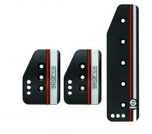 Sparco Settanta pedal cover set black