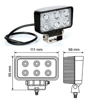 Faro Profondita 6 LED 111X95mm