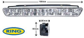 Coppia Luci Diurne Led Daylight 190 mm