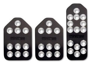 Sparco Piuma pedal set - classic black