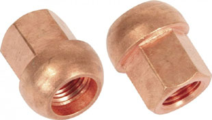 Copper nut 12x1.25 thread 17mm hex spherical