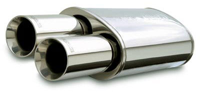 Tubo di scappamento forato in acciaio inox, da 0,5 m, 35 mm x 500 mm