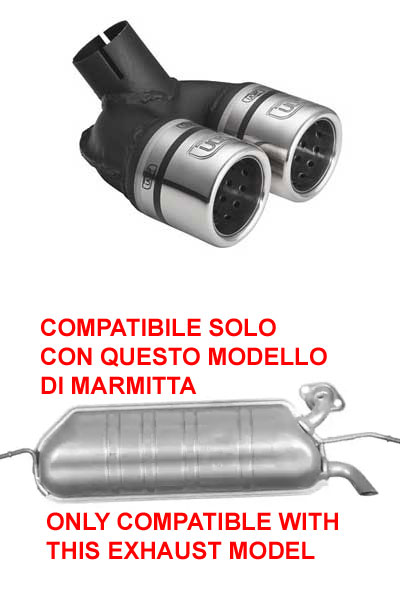 Terminale Smart ForTwo II 2006-2010 Doppia Uscita 