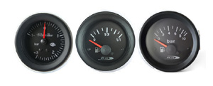 Racing gauges with black dial