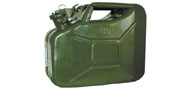 Steel petrol tank army green 10 LT