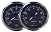 Analog gauges black face for vintage Fiat 500