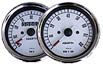 Analog gauges white face for vintage Fiat 500