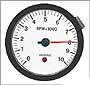 Performance universal rev counter for 2-4-6-8 cil. engines 0-10000 rpm ∅ 80 mm (5 in)