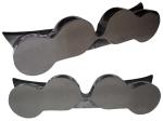 Lamp pods for bumper in carbon fiber 4 x 200