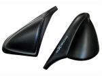 Pair manual door mirrors in carbon fibre