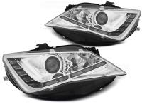 Pair Tru DRL Chrome headlights