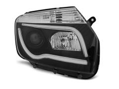 Coppia Fari anteriori neri con striscia LED