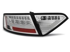 Coppia Fanali posteriori LED cromati con barre a LED