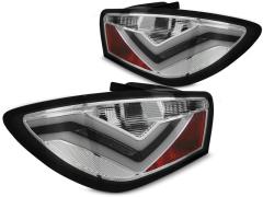Coppia Fanali posteriori LED cromati con barre LED