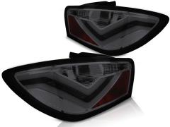 Coppia Fanali posteriori LED rossi fume con barre LED