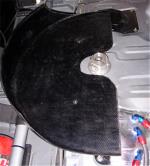 Spare wheel holder in carbon fiber