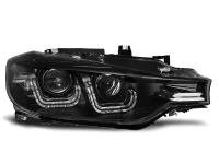 Pair Black U->LED BAR HID headlights
