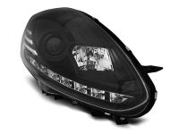 Pair Black DRL LED headlights